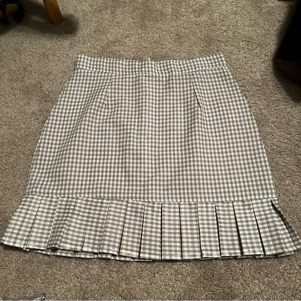 Daisy street grey plaid skirt